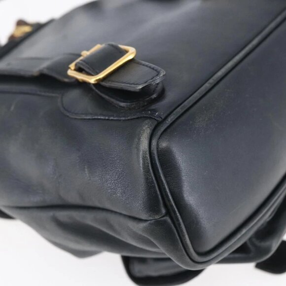 GUCCI Bamboo Backpack Leather Black Gold 003 1956 0030 Auth ka167 main image 15
